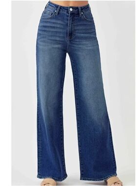 Risen Highrise Wide Flare Jeans Size 15.